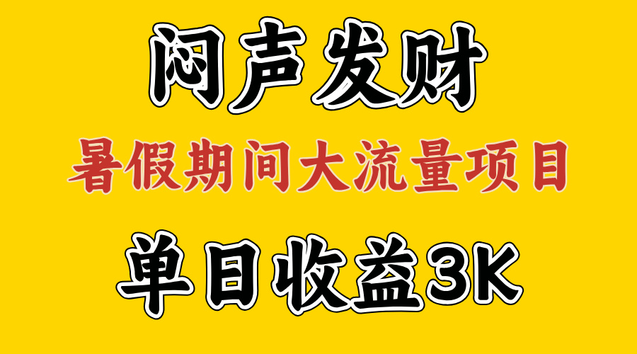 （11558期）闷声发财，假期大流量项目，单日收益3千+ ，拿出执行力，两个月翻身-婷婷聊项目