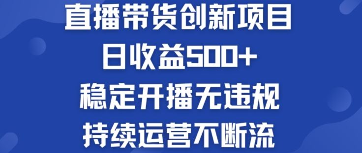 淘宝无人直播带货创新项目：日收益500+  稳定开播无违规  持续运营不断流【揭秘】-婷婷聊项目