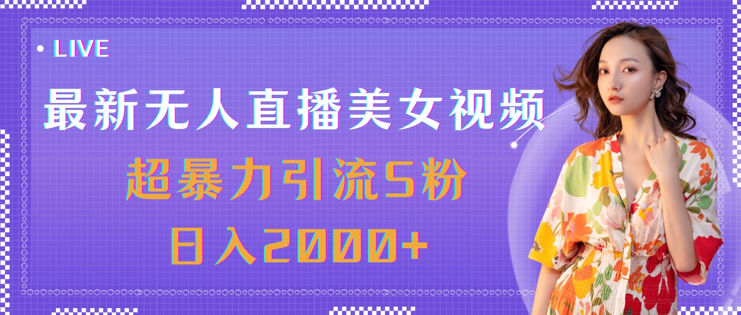 （11664期）最新无人直播美女视频，超暴力引流S粉日入2000+-婷婷聊项目