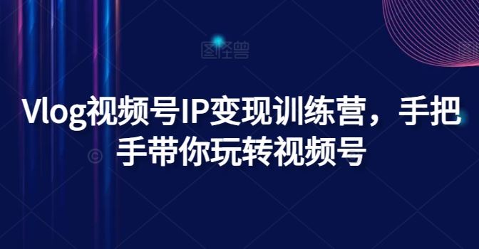 Vlog视频号IP变现训练营，手把手带你玩转视频号-婷婷聊项目