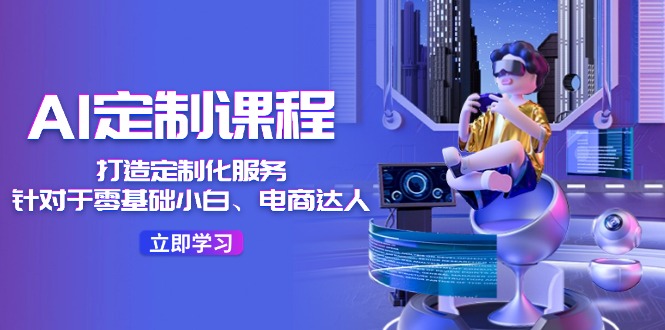 （11730期）AI-定制课程，打造 定制化服务（针对于零基础小白、电商达人）36节课-婷婷聊项目