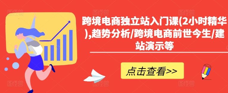 跨境电商独立站入门课(2小时精华),趋势分析/跨境电商前世今生/建站演示等-婷婷聊项目