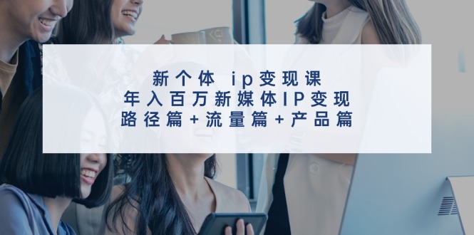 新个体ip变现课，年入百万新媒体IP变现，路径篇+流量篇+产品篇-婷婷聊项目