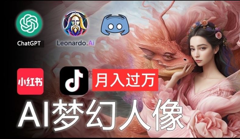 AI摄影梦幻人像：零基础也能月入过万的秘密【揭秘】-婷婷聊项目