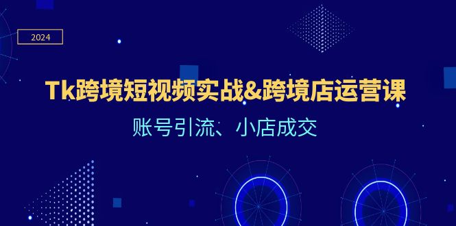 Tk跨境短视频实战&跨境店运营课：账号引流、小店成交-婷婷聊项目