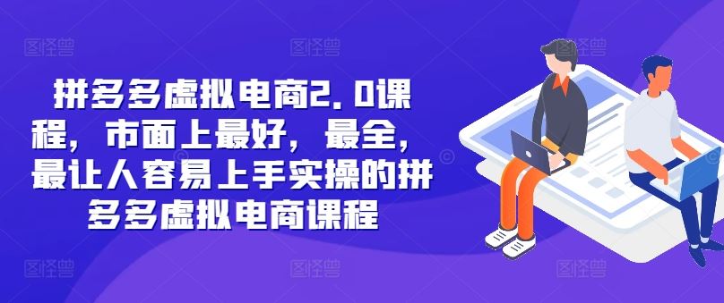 拼多多虚拟电商2.0项目，市面上最好，最全，最让人容易上手实操的拼多多虚拟电商课程-婷婷聊项目